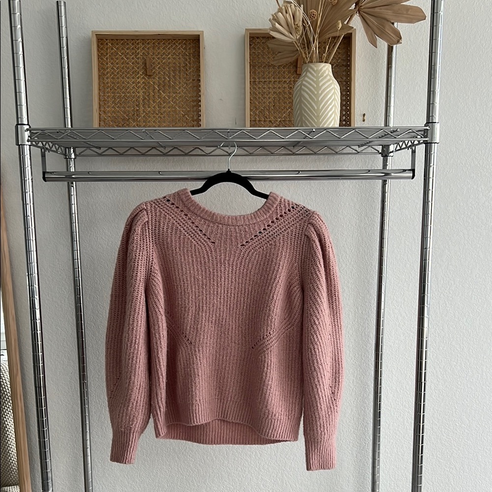 INC International Concepts Pink Crew Neck Sweater Soft Knit